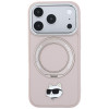 Karl Lagerfeld with Ring Stand 360 Choupette Head Pin MagSafe ümbris Apple iPhone 18 Pro Max / 17 Pro Max jaoks, roosa