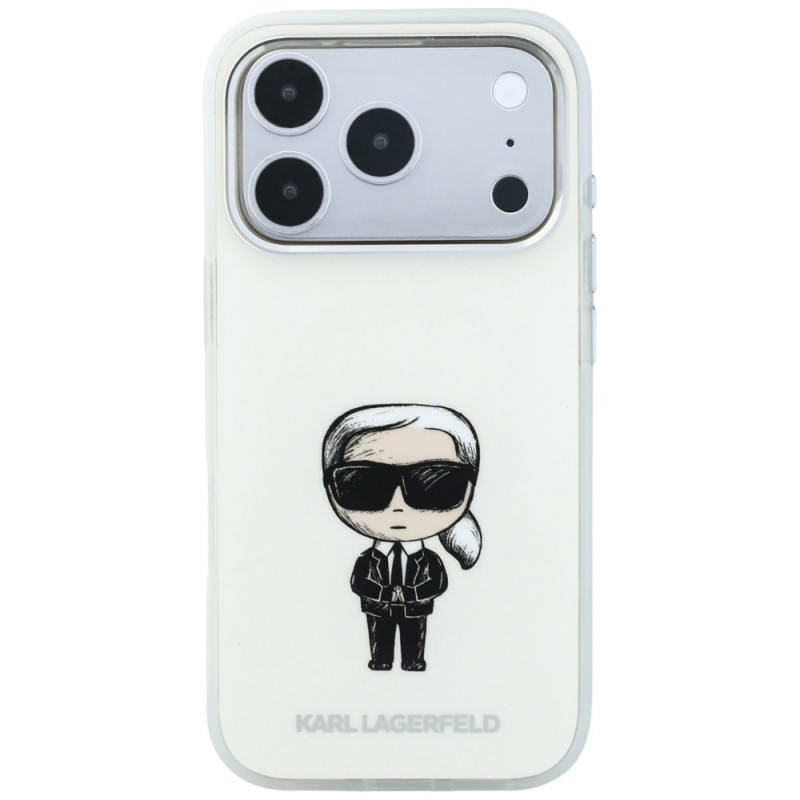 Karl Lagerfeld IML Ikonik Sketch Print MagSafe kate Apple iPhone 18 Pro Max / 17 Pro Max jaoks, beež (KLD22794)