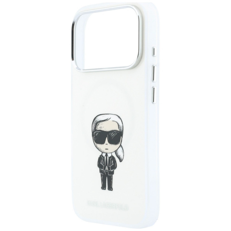 Karl Lagerfeld IML Ikonik Sketch Print MagSafe kate Apple iPhone 18 Pro Max / 17 Pro Max jaoks, beež (KLD22794)