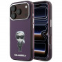 Karl Lagerfeld IML Ikonik Sketch Print MagSafe kate Apple iPhone 18 Pro / 17 Pro jaoks, burgundy