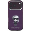 Karl Lagerfeld IML Ikonik Sketch Print MagSafe kate Apple iPhone 18 Pro / 17 Pro jaoks, burgundy