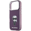 Karl Lagerfeld IML Ikonik Sketch Print MagSafe kate Apple iPhone 18 Pro / 17 Pro jaoks, burgundy