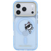 Karl Lagerfeld Peekaboo Logo MagSafe kaitsekott Apple iPhone 18 Pro Max / 17 Pro Max jaoks, sinine