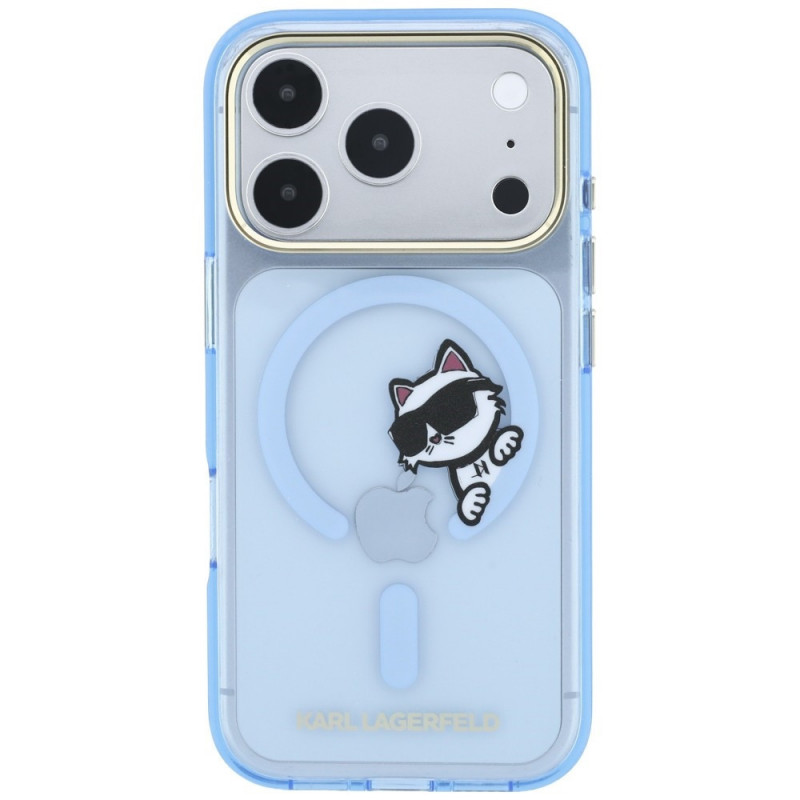Karl Lagerfeld Peekaboo Logo MagSafe kaitsekott Apple iPhone 18 Pro Max / 17 Pro Max jaoks, sinine