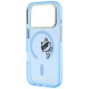 Karl Lagerfeld Peekaboo Logo MagSafe kaitsekott Apple iPhone 18 Pro Max / 17 Pro Max jaoks, sinine