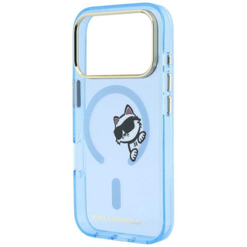 Karl Lagerfeld Peekaboo Logo MagSafe kaitsekott Apple iPhone 18 Pro Max / 17 Pro Max jaoks, sinine
