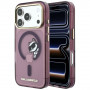 Karl Lagerfeld Peekaboo Logo MagSafe kate Apple iPhone 18 Pro / 17 Pro jaoks, burgundy