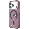Karl Lagerfeld Peekaboo Logo MagSafe kate Apple iPhone 18 Pro / 17 Pro jaoks, burgundy
