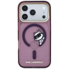 Karl Lagerfeld Peekaboo Logo MagSafe kate Apple iPhone 18 Pro / 17 Pro jaoks, burgundy