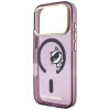 Karl Lagerfeld Peekaboo Logo MagSafe kate Apple iPhone 18 Pro / 17 Pro jaoks, burgundy