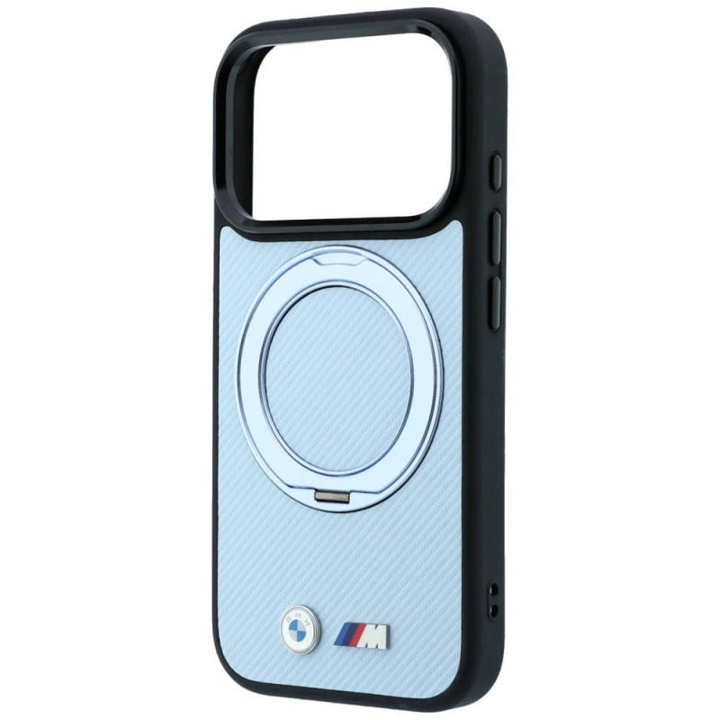 BMW Kevlar Ring Stand 360 MagSafe kaitsekott Apple iPhone 18 Pro / 17 Pro jaoks, sinine