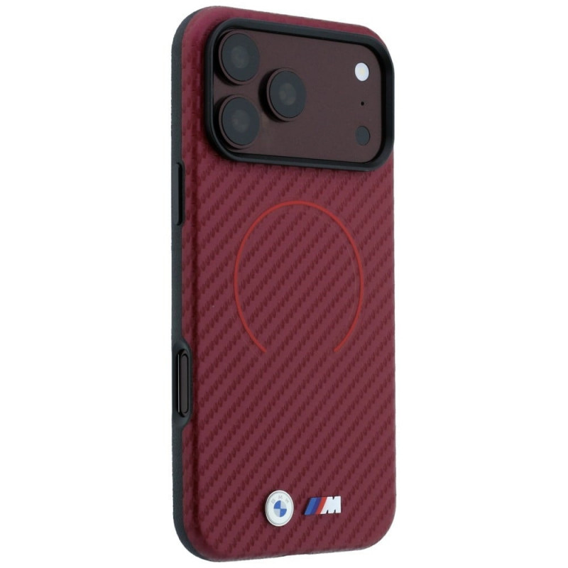 BMW M Carbon Printed Ring MagSafe kaitsekott Apple iPhone 18 Pro Max / 17 Pro Max jaoks, punane