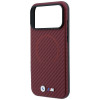 BMW M Carbon Printed Ring MagSafe kaitsekott Apple iPhone 18 Pro Max / 17 Pro Max jaoks, punane