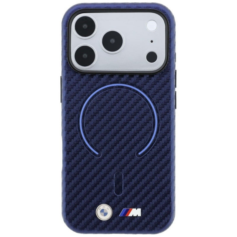 BMW M Carbon Printed Ring MagSafe kaitseümbris Apple iPhone 18 Pro Max / 17 Pro Max jaoks, tumesinine