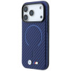 BMW M Carbon Printed Ring MagSafe kaitsekott Apple iPhone 18 Pro / 17 Pro jaoks, tumesinine