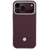BMW Quilted Pattern Metal Logo ümbris ja rahakott komplekt Apple iPhone 18 Pro / 17 Pro jaoks, burgundy