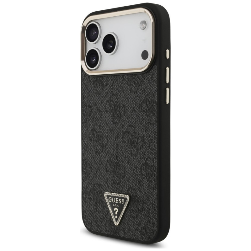 Guess 4G Triangle Logo MagSafe kate Apple iPhone 18 Pro Max / 17 Pro Max jaoks, must-kuldne