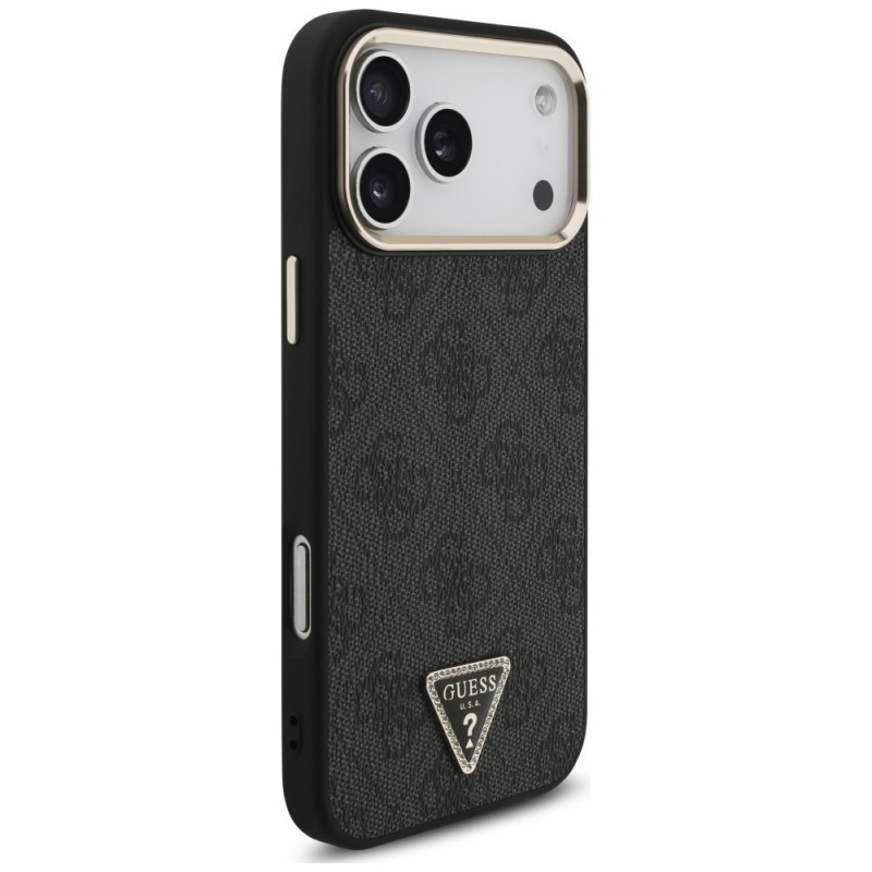 Guess 4G Triangle Logo MagSafe kate Apple iPhone 18 Pro Max / 17 Pro Max jaoks, must-kuldne