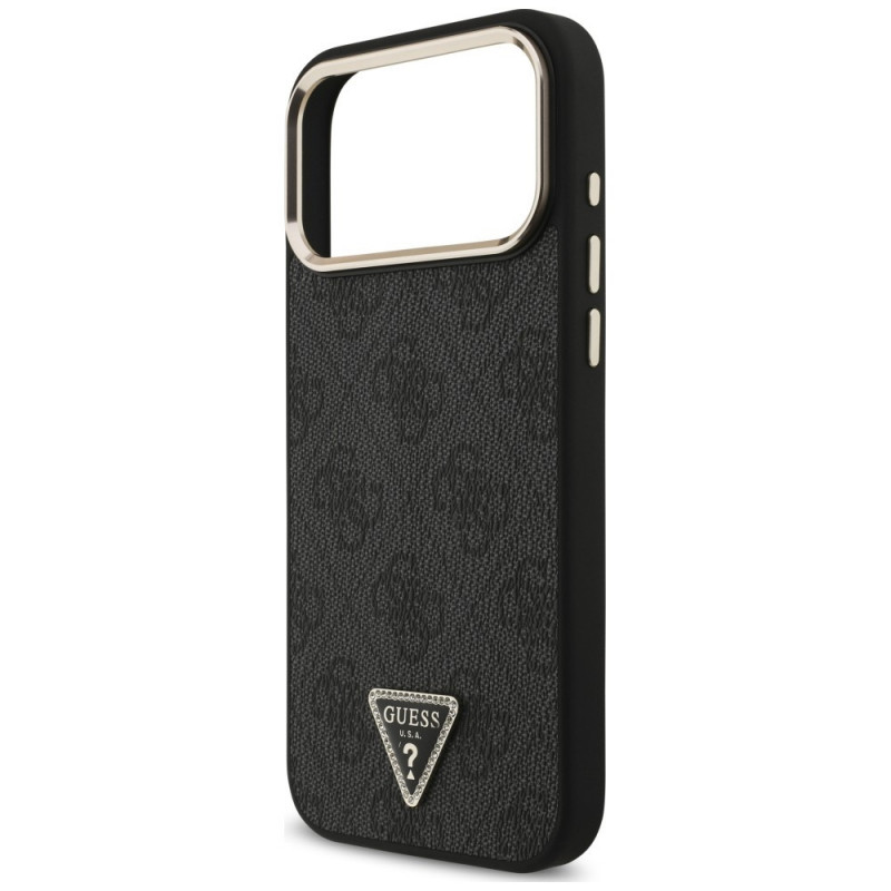 Guess 4G Triangle Logo MagSafe kate Apple iPhone 18 Pro Max / 17 Pro Max jaoks, must-kuldne