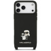 Karl Lagerfeld Saffiano Karl&Choupette Metal Pin CBDY Strap kott Apple iPhone 18 Pro / 17 Pro jaoks, must