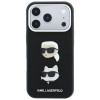 Karl Lagerfeld Saffiano Karl&Choupette Heads Pins Strap Logo ümbris Apple iPhone 18 Pro / 17 Pro jaoks, must