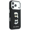 Karl Lagerfeld Saffiano Karl&Choupette Heads Pins Strap Logo ümbris Apple iPhone 18 Pro / 17 Pro jaoks, must