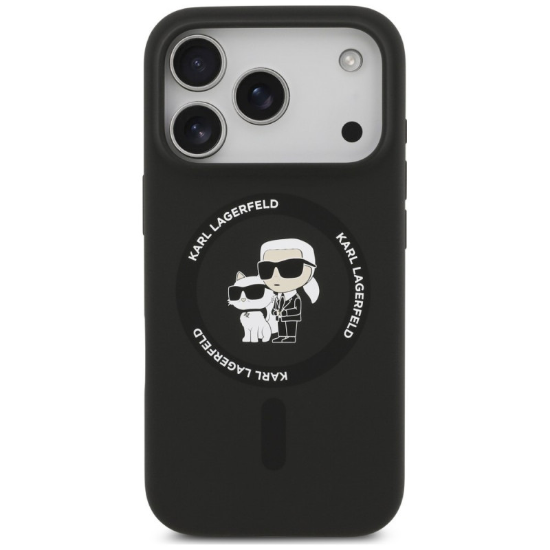 Karl Lagerfeld silikoonkate Karl&Choupette Ring MagSafe Apple iPhone 18 Pro Max / 17 Pro Max jaoks, must