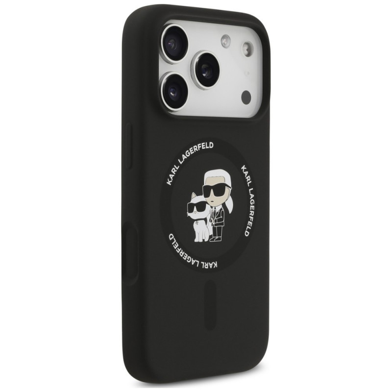 Karl Lagerfeld silikoonkate Karl&Choupette Ring MagSafe Apple iPhone 18 Pro Max / 17 Pro Max jaoks, must