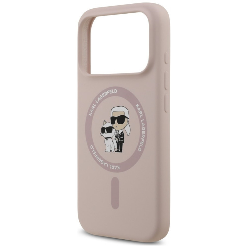 Karl Lagerfeld silikoonkate Karl&Choupette Ring MagSafe Apple iPhone 18 Pro / 17 Pro jaoks, must