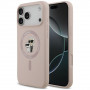 Karl Lagerfeld silikoonist Karl&Choupette Ring MagSafe kate Apple iPhone 18 Pro Max / 17 Pro Max jaoks, roosa