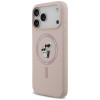 Karl Lagerfeld silikoonist Karl&Choupette Ring MagSafe kate Apple iPhone 18 Pro Max / 17 Pro Max jaoks, roosa