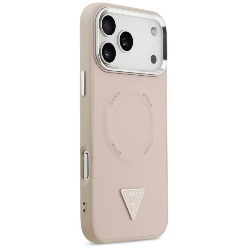 Guess Triangle Logo MagSafe kate Apple iPhone 18 Pro Max / 17 Pro Max, roosa