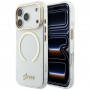 Guess IML Script Metal MagSafe kate Apple iPhone 18 Pro / 17 Pro jaoks, läbipaistev