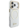 Guess IML Script Metal MagSafe kate Apple iPhone 18 Pro / 17 Pro jaoks, läbipaistev