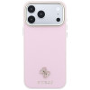 Guess Saffiano Small 4G & Classic Logo MagSafe kott Apple iPhone 18 Pro / 17 Pro jaoks, roosa