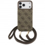 Guess 4G Cardslots & Magnetic Closure Crossbody kott-kate Apple iPhone 18 Pro / 17 Pro jaoks, pruun