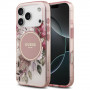 Guess IML Flower & Tonal Circle MagSafe kate Apple iPhone 18 Pro Max / 17 Pro Max, roosa