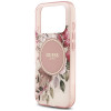 Guess IML Flower & Tonal Circle MagSafe ümbris Apple iPhone 18 Pro / 17 Pro jaoks, roosa