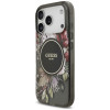 Guess IML Flowers Pearl Strap MagSafe ümbris Apple iPhone 18 Pro / 17 Pro jaoks, must