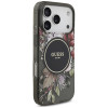 Guess IML Flowers Pearl Strap MagSafe ümbris Apple iPhone 18 Pro / 17 Pro jaoks, must