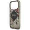 Guess IML Flowers Pearl Strap MagSafe ümbris Apple iPhone 18 Pro / 17 Pro jaoks, must