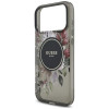 Guess IML Flowers Pearl Strap MagSafe ümbris Apple iPhone 18 Pro Max / 17 Pro Max, must