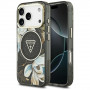 Guess IML Glitter Flowers Triangle MagSafe kate Apple iPhone 18 Pro Max / 17 Pro Max jaoks, must