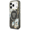 Guess IML Glitter Flowers Triangle MagSafe kate Apple iPhone 18 Pro Max / 17 Pro Max jaoks, must