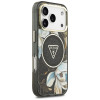Guess IML Glitter Flowers Triangle MagSafe kate Apple iPhone 18 Pro Max / 17 Pro Max jaoks, must