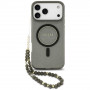 Guess IML Glitter Pearl Strap MagSafe kaitsekott Apple iPhone 18 Pro / 17 Pro jaoks, must