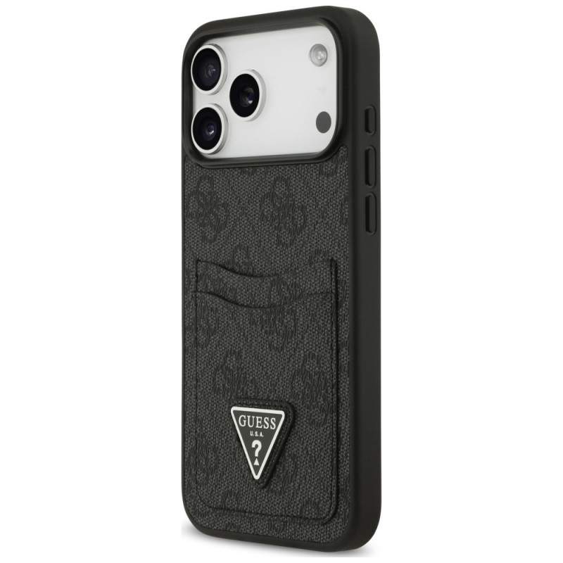 Guess 4G Double Card Triangle kaitsekott Apple iPhone 18 Pro Max / 17 Pro Max, must