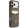Guess 4G Double Card Triangle kaitsekott Apple iPhone 18 Pro Max / 17 Pro Max, pruun