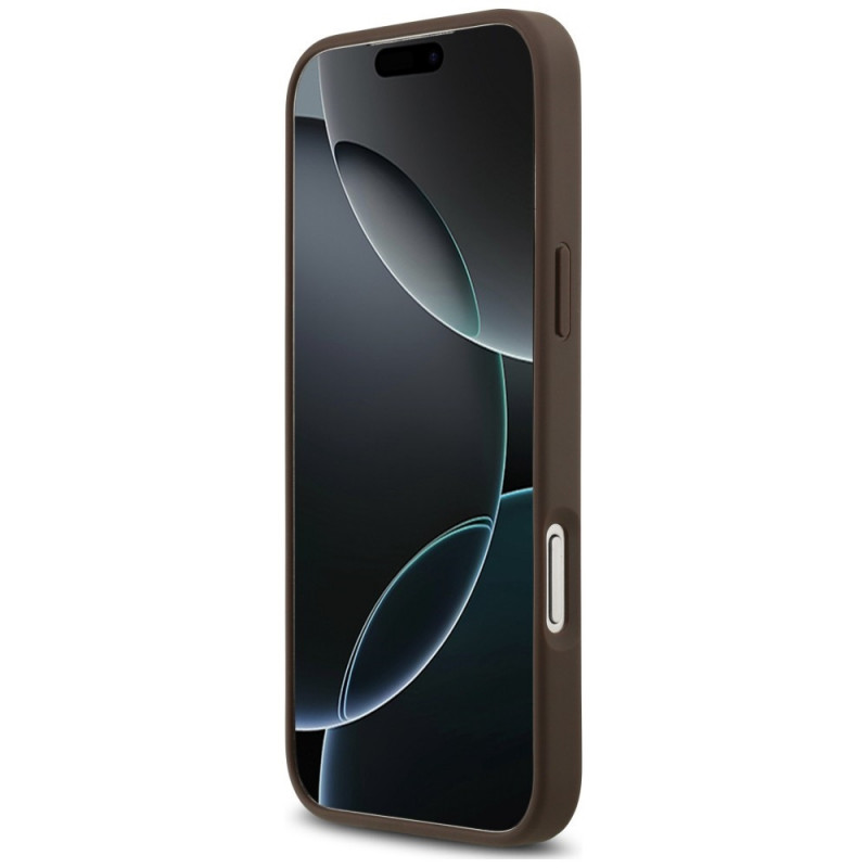 Guess 4G Double Card Triangle kaitsekott Apple iPhone 18 Pro Max / 17 Pro Max, pruun