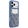 Guess 4G Double Card Triangle kaitsekott Apple iPhone 18 Pro Max / 17 Pro Max, sinine